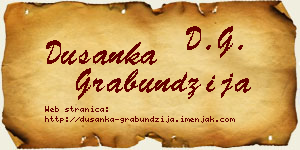 Dušanka Grabundžija vizit kartica